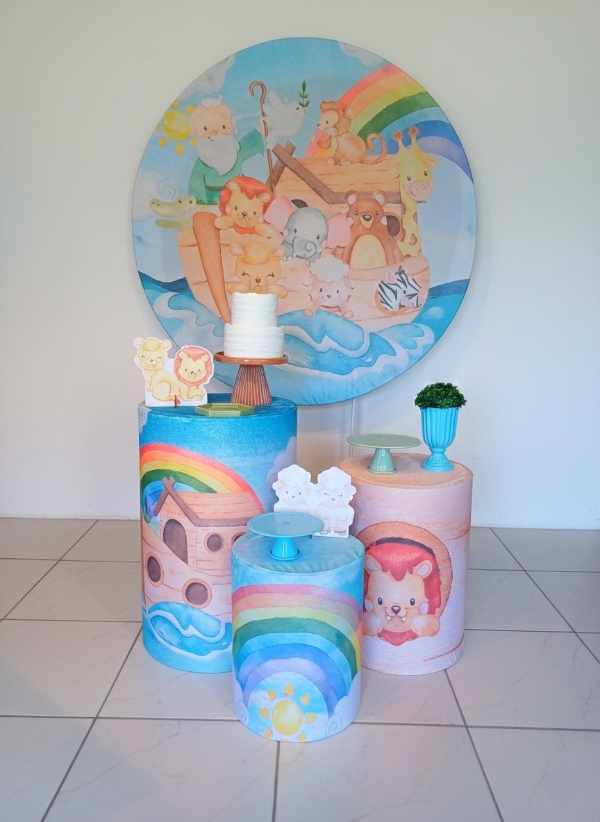 Arca de Noé - Kit Parabéns  - Adoleta Pegue e monte e brinquedos 