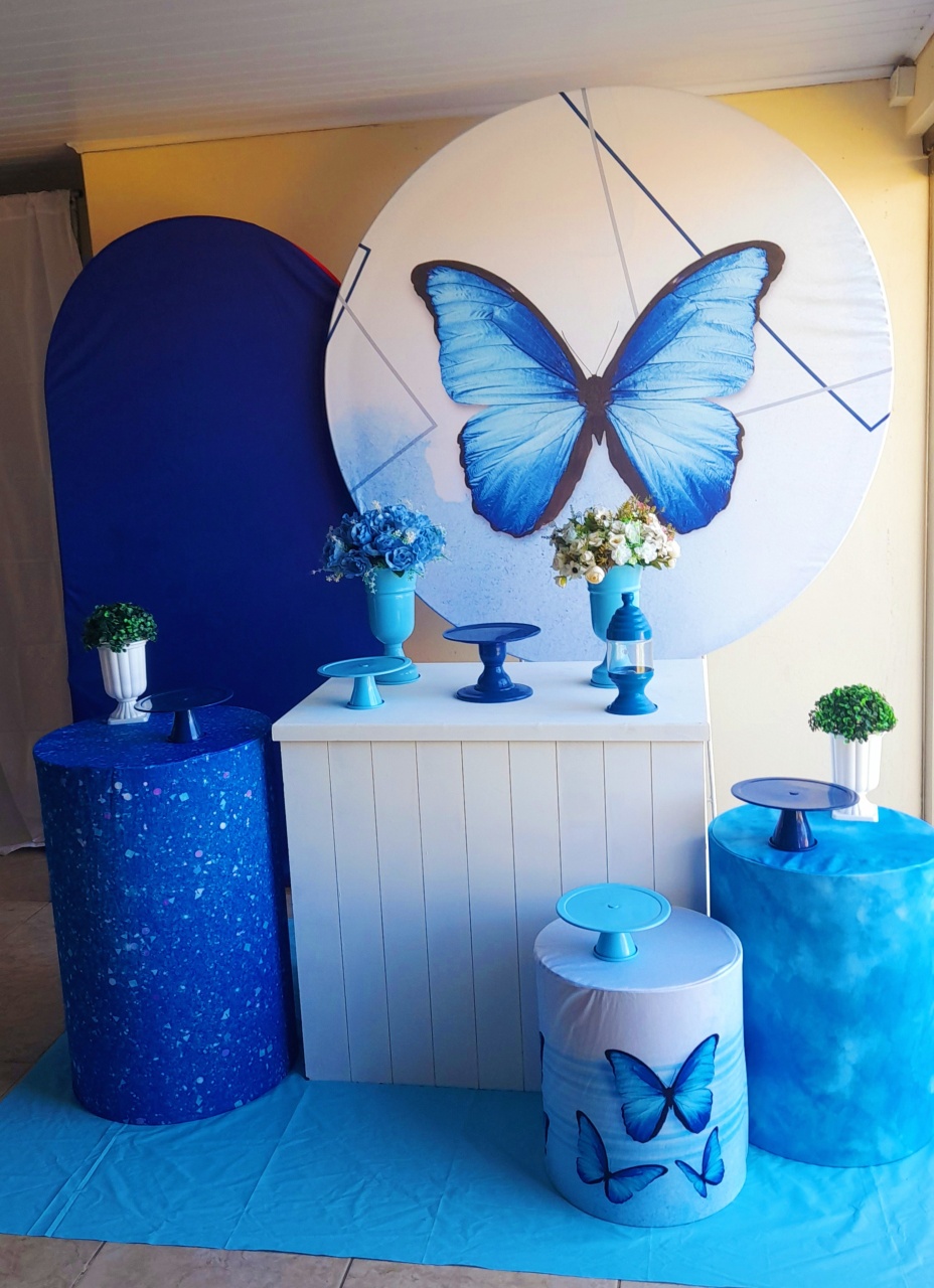 Borboleta Azul - Kit Favorito - Adoleta Pegue e monte e brinquedos 