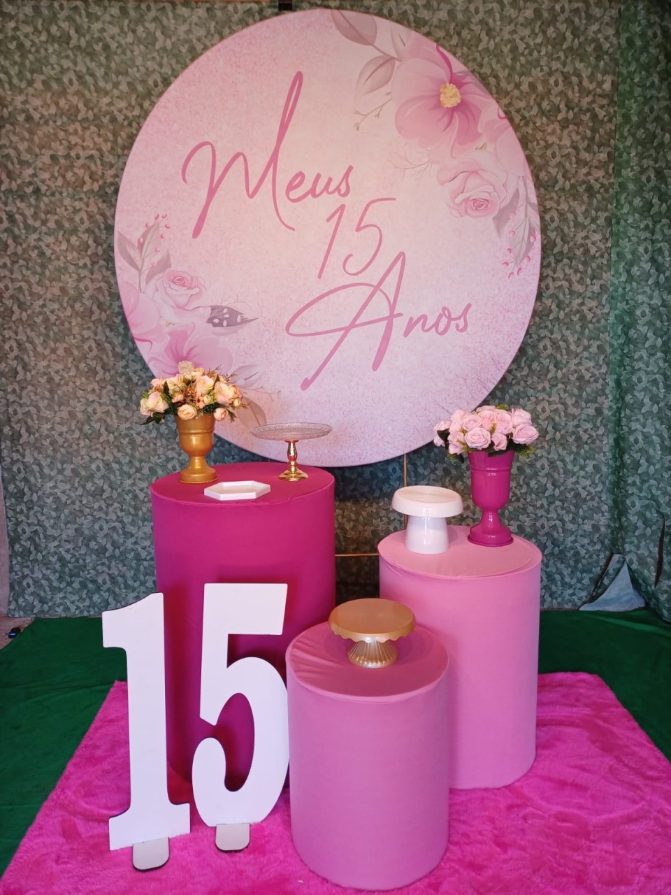 15 Anos Rosa - Kit Parabéns - Adoleta Pegue e monte e brinquedos 