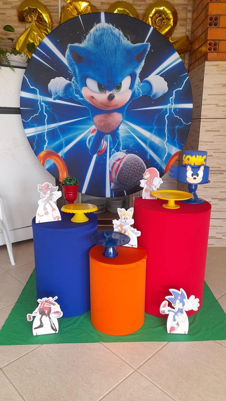 Sonic Kit Parabéns - Adoleta Pegue e monte e brinquedos 