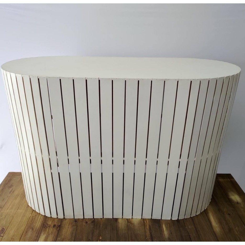 Mesa Oval Mdf - Wit Festa