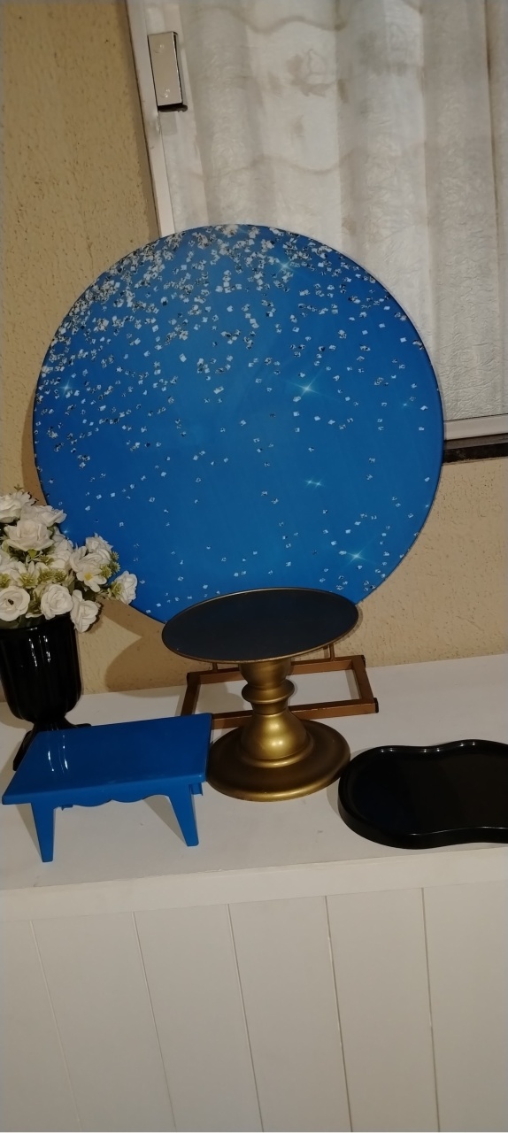 Azul Glitter – Kit Mesa - Wit Festa