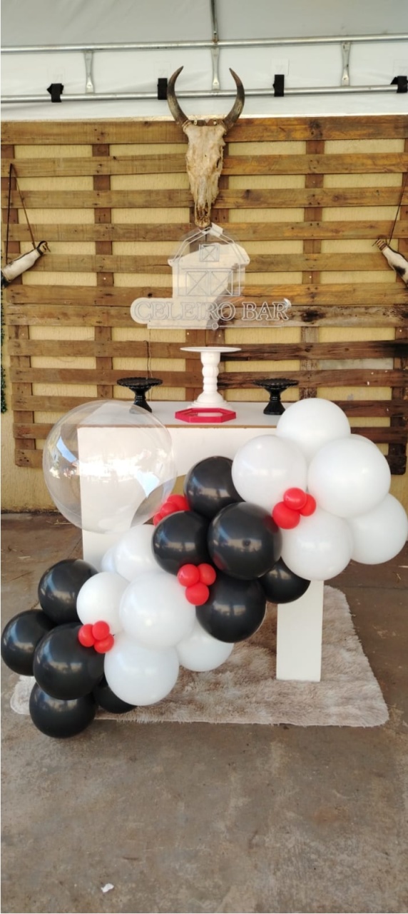 Preto, Branco E Vermelho (Celeiro) – Kit Mesa - Wit Festa