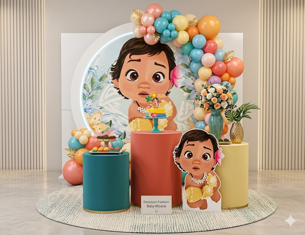 Moana Baby – Kit Luxo - Wit Festa