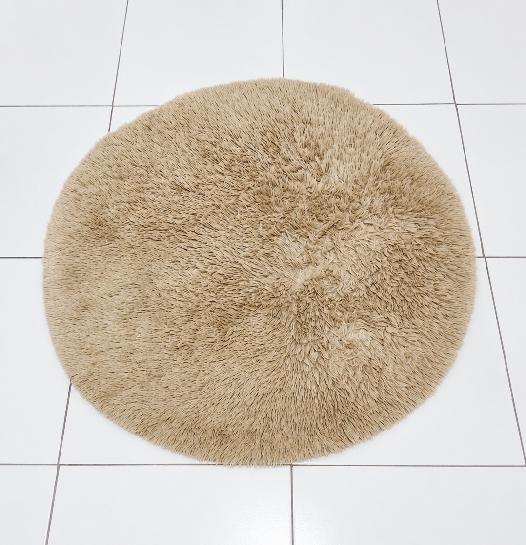 Tapete Bege Redondo  -  Jenaina Decoração e Locação 