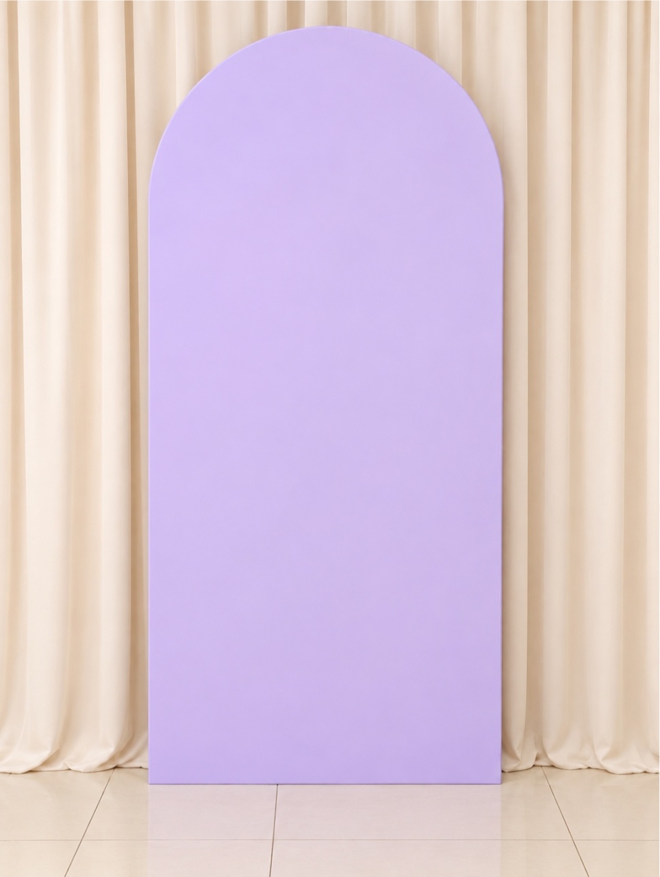Painel Tecido Romano Lilas -  Jenaina Decoração e Locação 