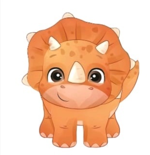 Display Dinossauro Laranja Dino Baby✨ -  Jenaina Decoração e Locação 
