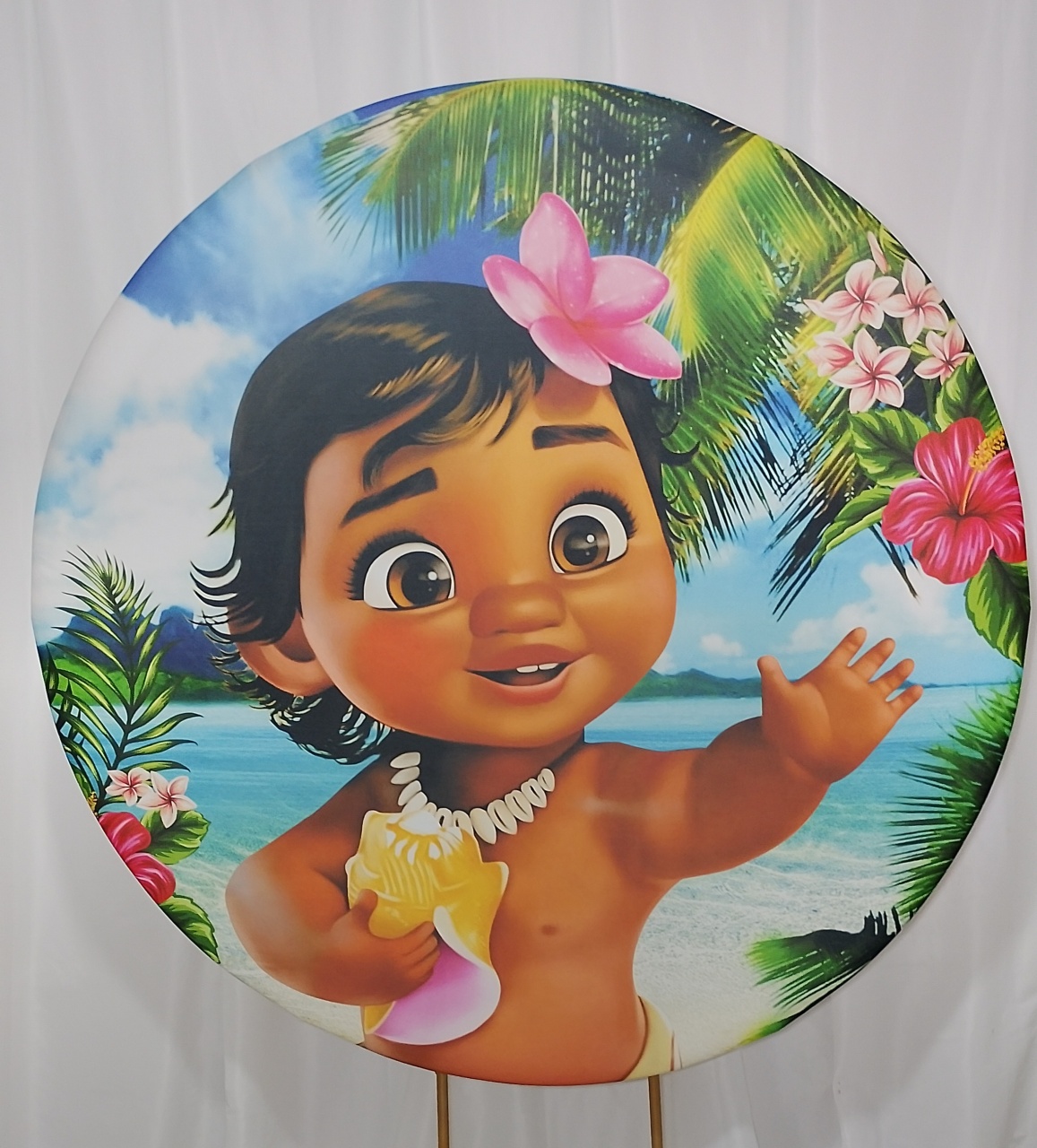 Painel Tecido Moana Baby -  Jenaina Decoração e Locação 