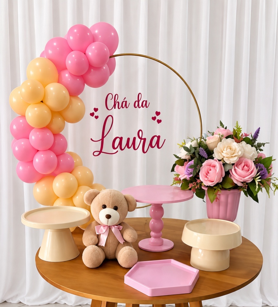 Festa Na Mesa Chá de Bebê Personalizado -  Jenaina Decoração e Locação 
