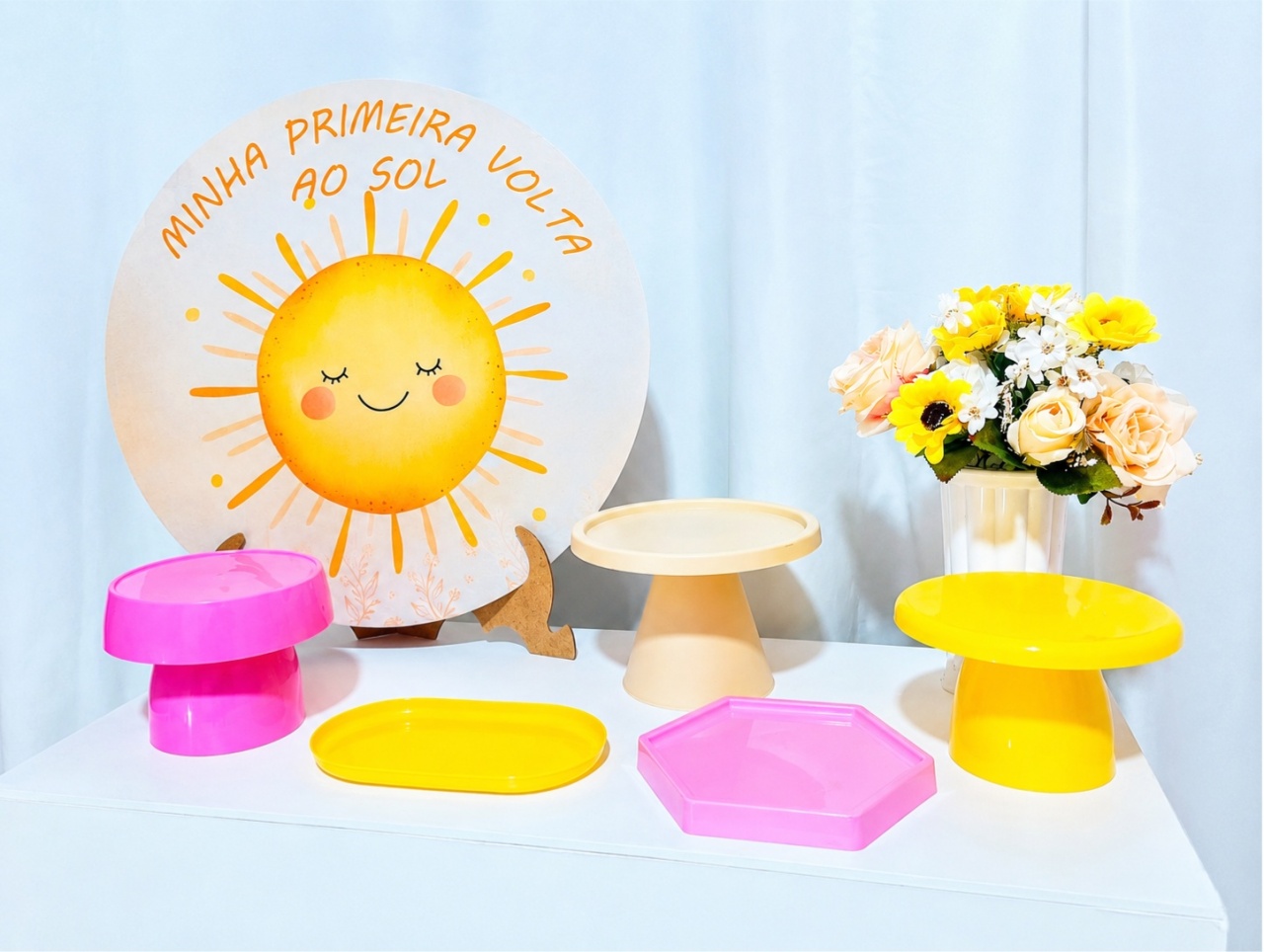Kit Festa Na Mesa Minha Primeira Volta Ao Sol -  Jenaina Decoração e Locação 