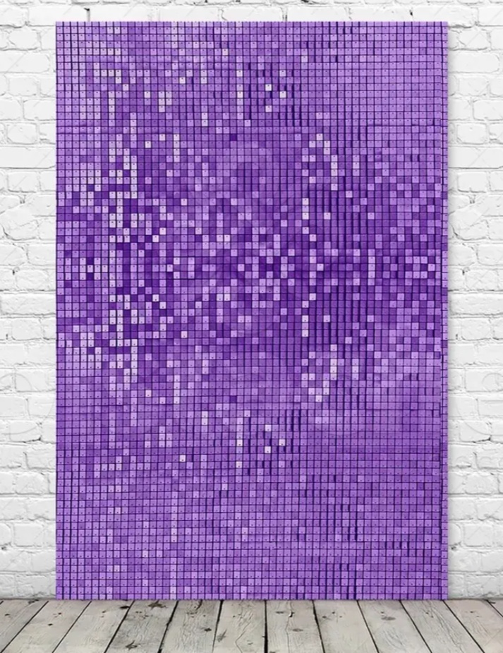 Painel Tecido Retangular Lilas -  Jenaina Decoração e Locação 