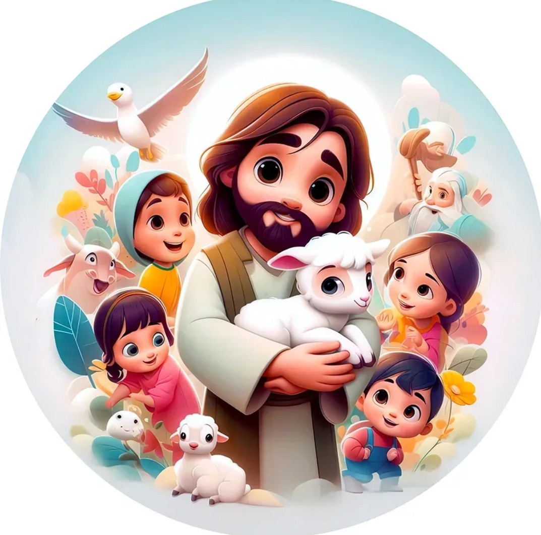 Painel Jesus E As Crianças  -  Jenaina Decoração e Locação 