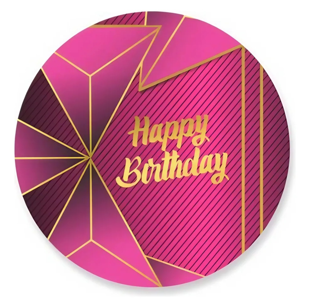 Mini Painel Rosa Happy Birday -  Jenaina Decoração e Locação 