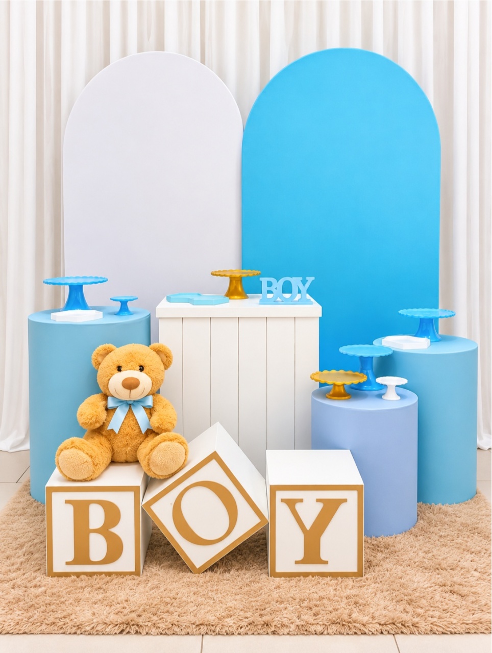 Kit Chá de Bebê Menino Avançado -  Jenaina Decoração e Locação 