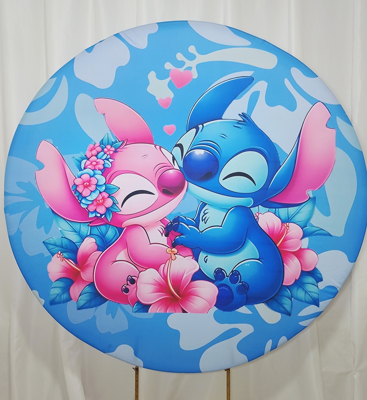 Painel Tecido Lilo E Stitch  -  Jenaina Decoração e Locação 