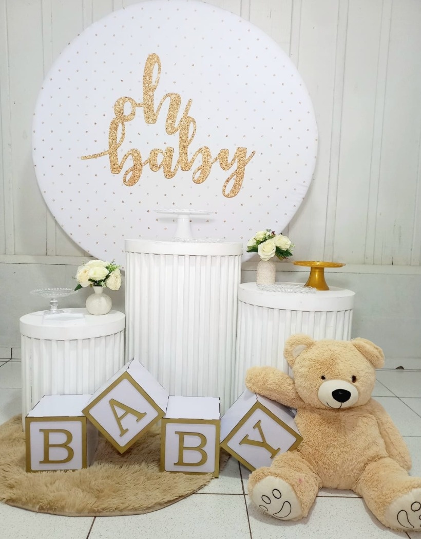 Chá Revelação Oh Baby Ripados -  Jenaina Decoração e Locação 