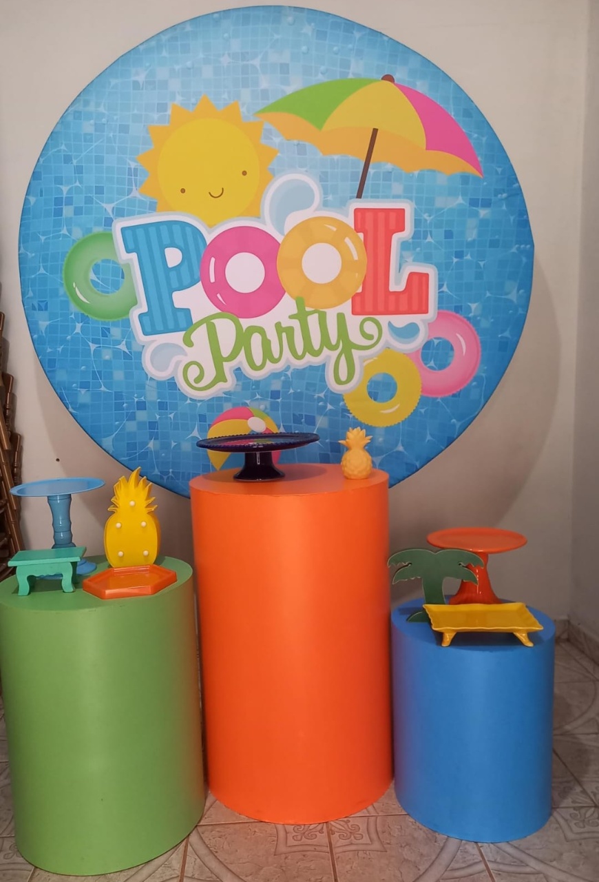 Kit Pool Party Menino -  Jenaina Decoração e Locação 
