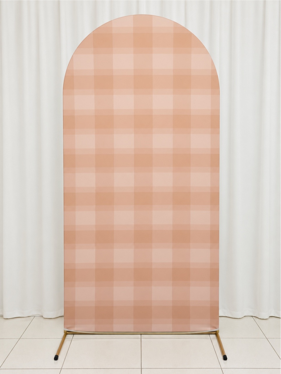 Tecido Romano Xadrez Marron -  Jenaina Decoração e Locação 