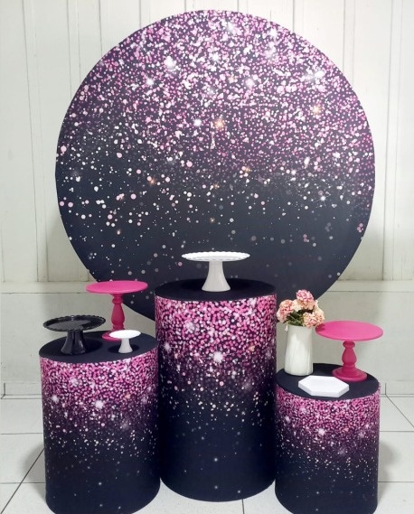 Preto E Rosa -  Jenaina Decoração e Locação 