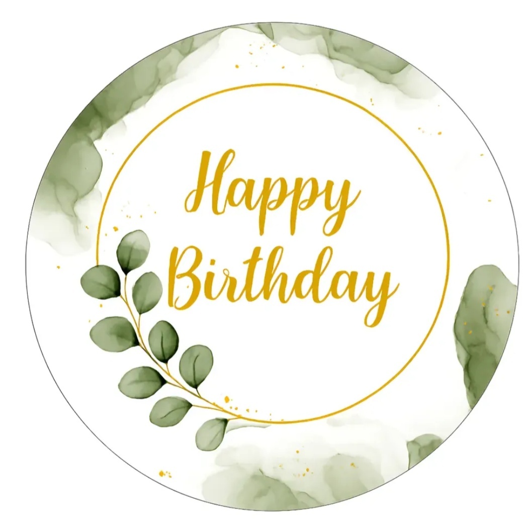 Mini Painel Verde Happy Birday -  Jenaina Decoração e Locação 