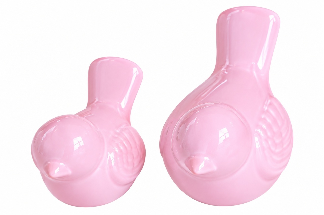 Dupla de Pássaros Rosa -  Jenaina Decoração e Locação 