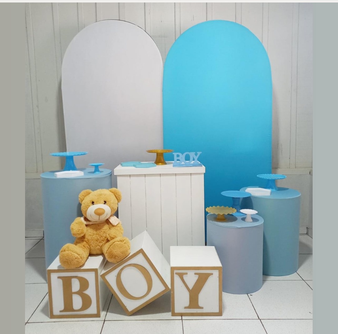 Kit Chá de Bebê Menino Avançado  -  Jenaina Decoração e Locação 