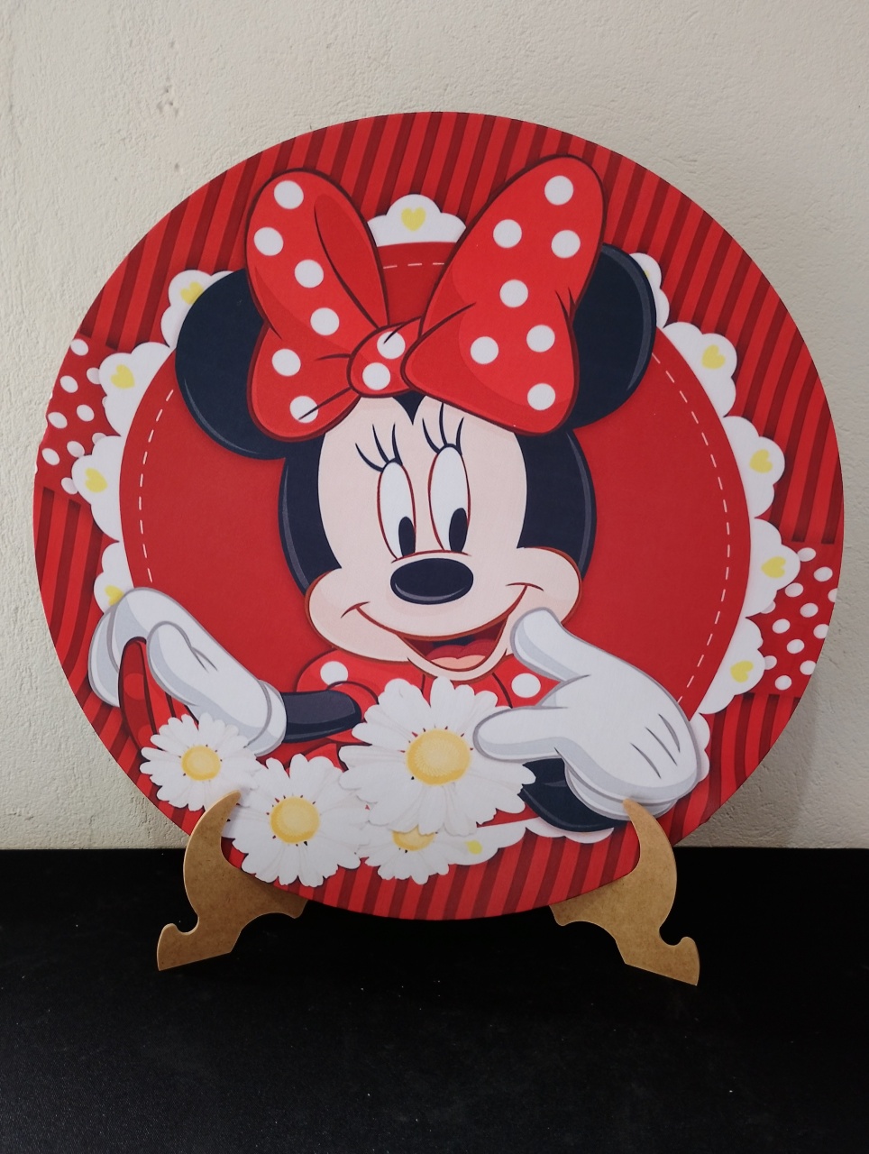Mini Painel Tecido Minie Vermelha -  Jenaina Decoração e Locação 