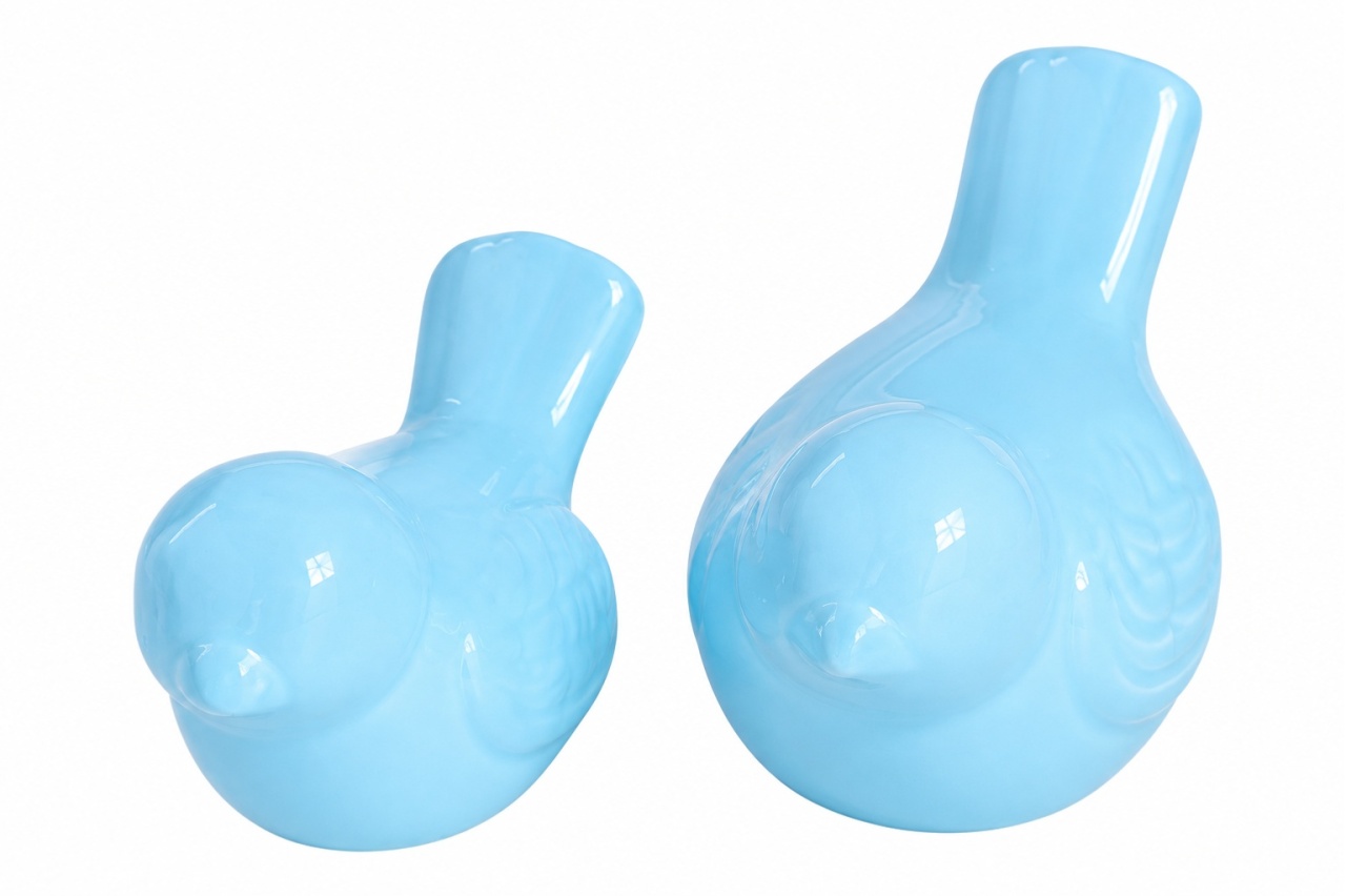 Dupla de Pássaros Azul -  Jenaina Decoração e Locação 