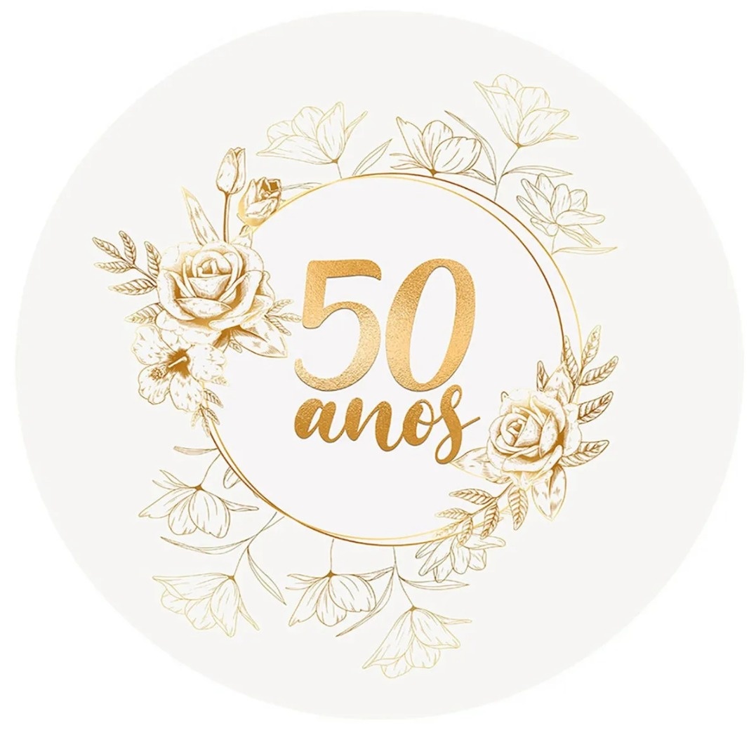 Painel 50 Anos 1,5 / 1,5 -  Jenaina Decoração e Locação 