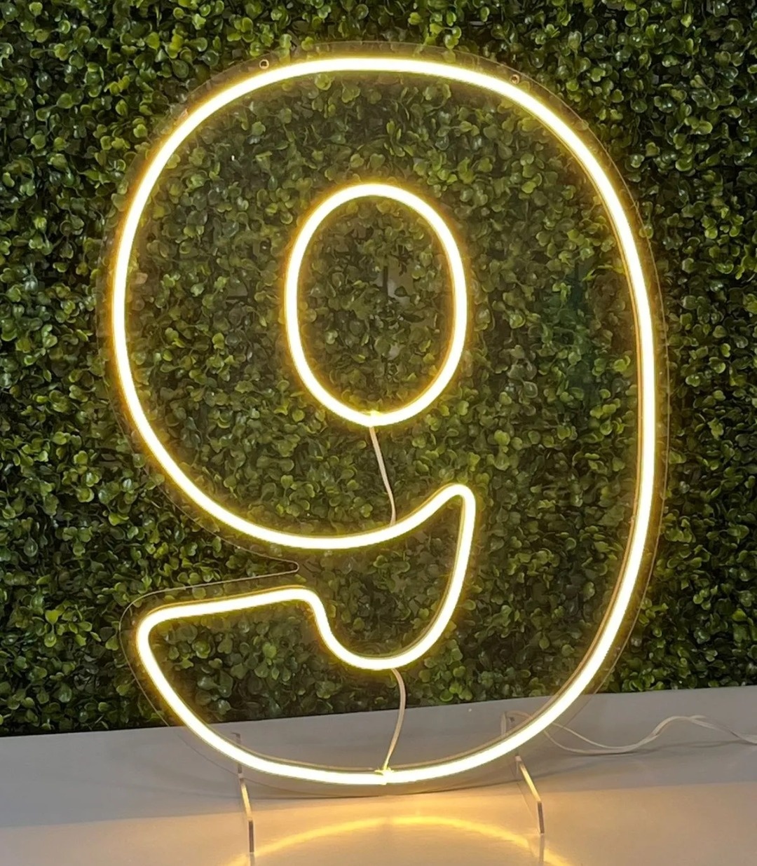 Número 9 Em Led -  Jenaina Decoração e Locação 