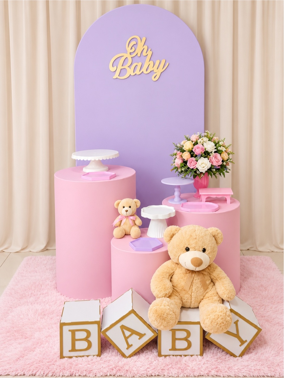 Chá de Bebê ( Lilás E Rosa ) -  Jenaina Decoração e Locação 