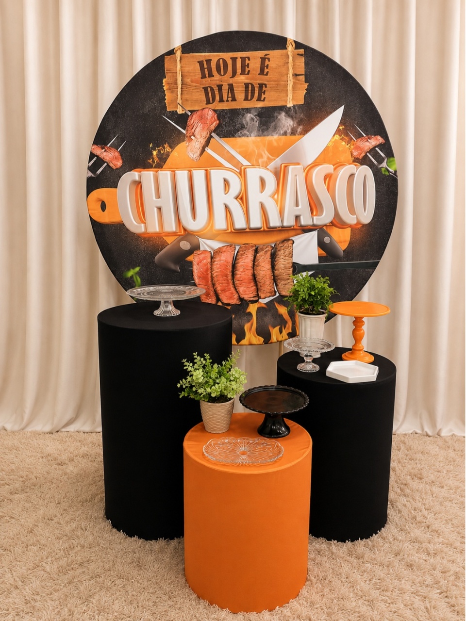 Churrasco✨ -  Jenaina Decoração e Locação 
