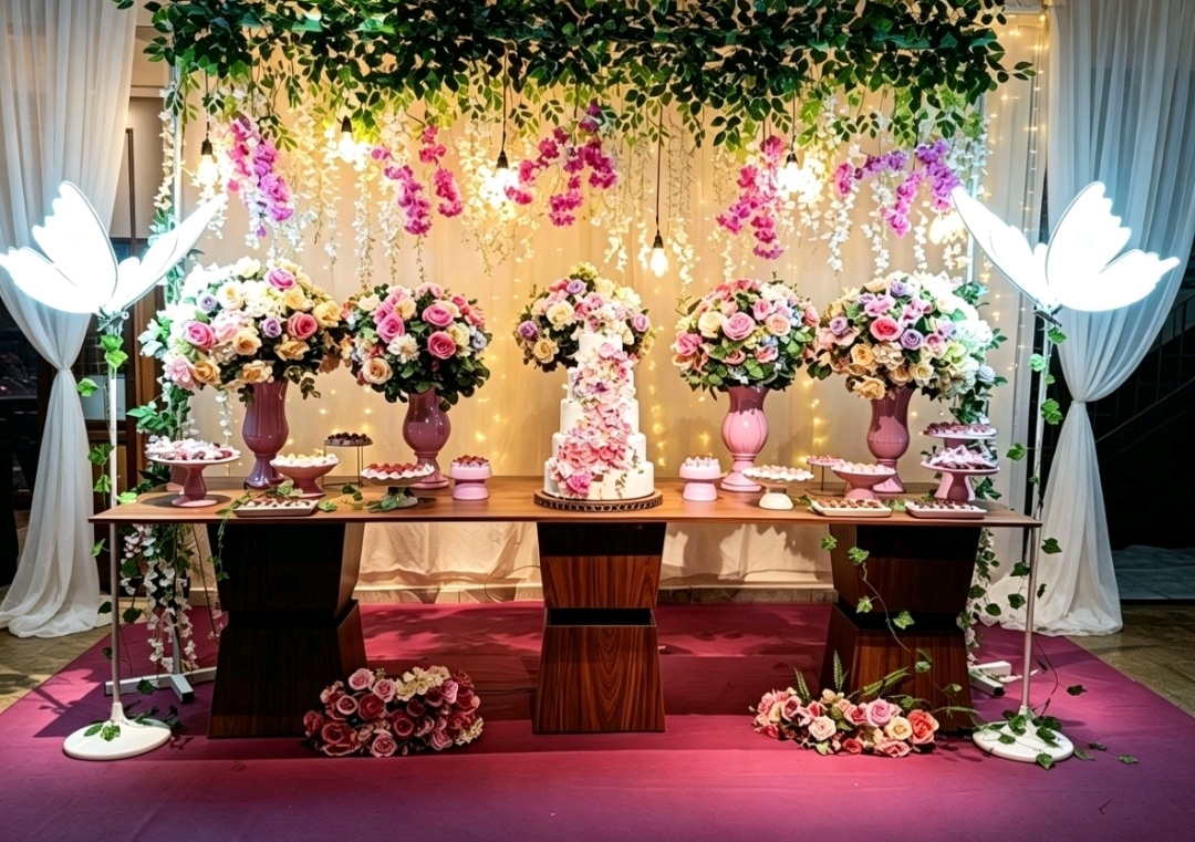Decoração de 15 Anos Flores - SIMONE DOS REIS