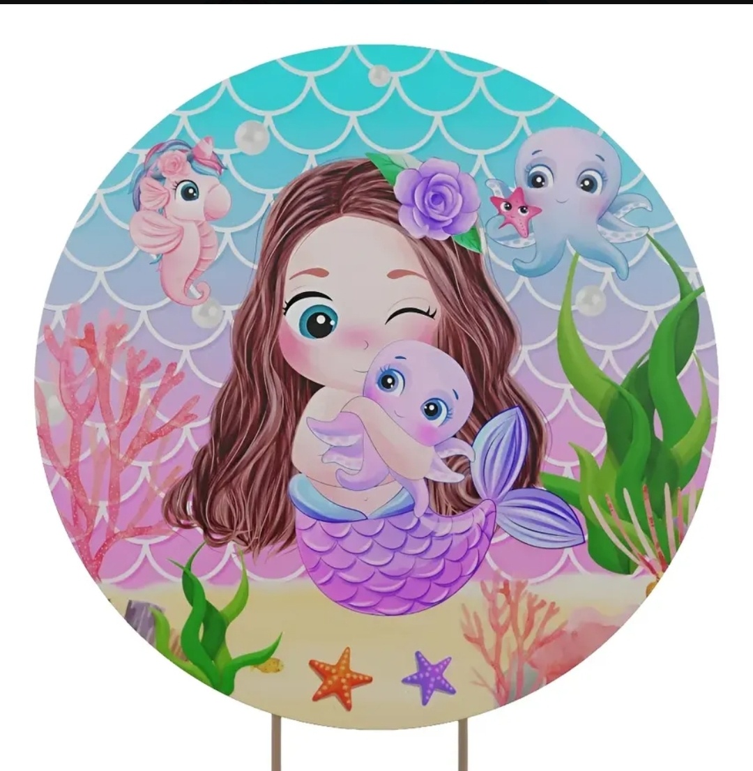 Painel Redondo 1.50 Sereia Baby - SIMONE DOS REIS