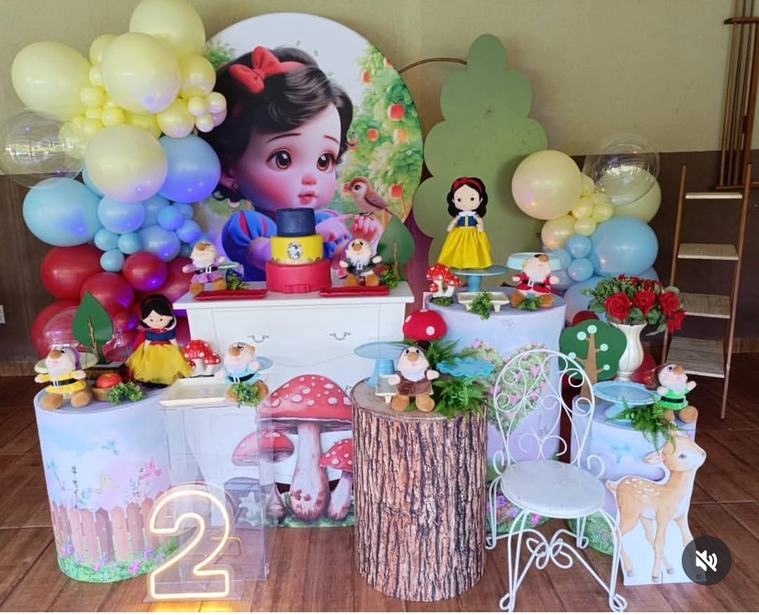 Decoração Branca de Neve Baby - SIMONE DOS REIS