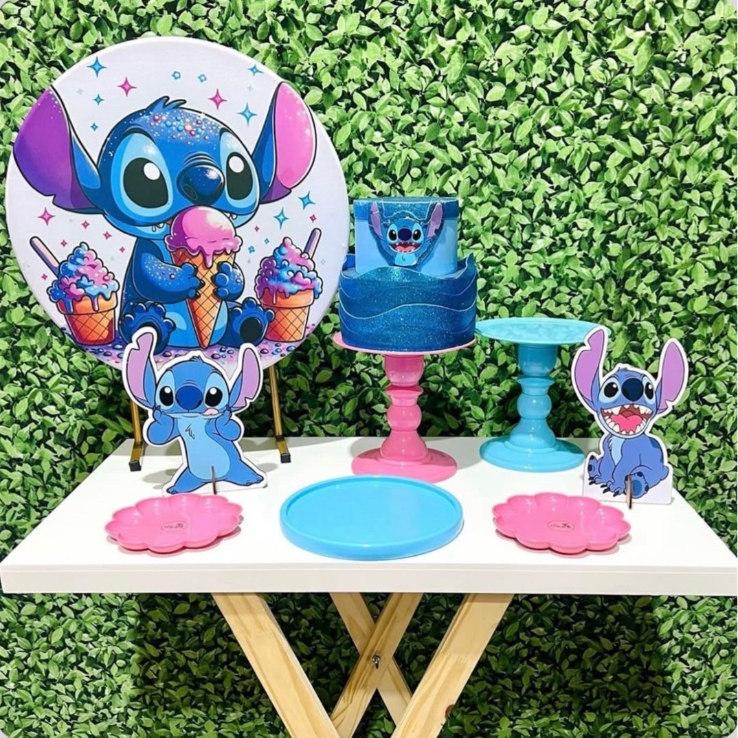 Kit de Mesa - Stitch Gulosiemas - Léo Borges 