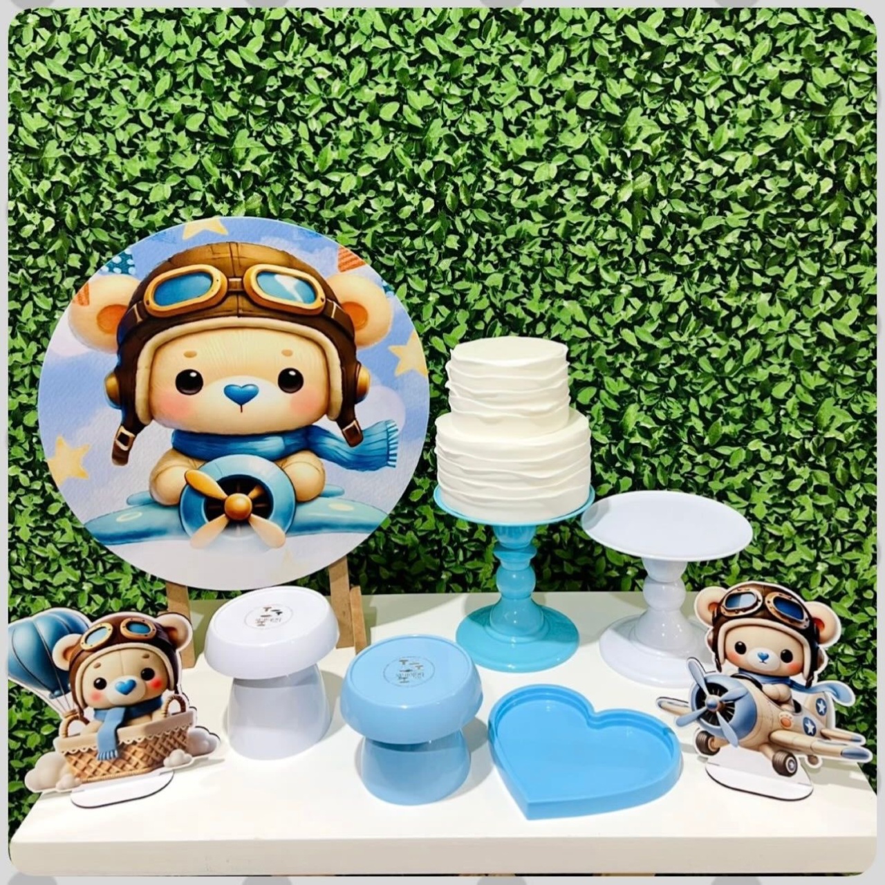 Kit de Mesa - Urso Aviador  - Léo Borges 