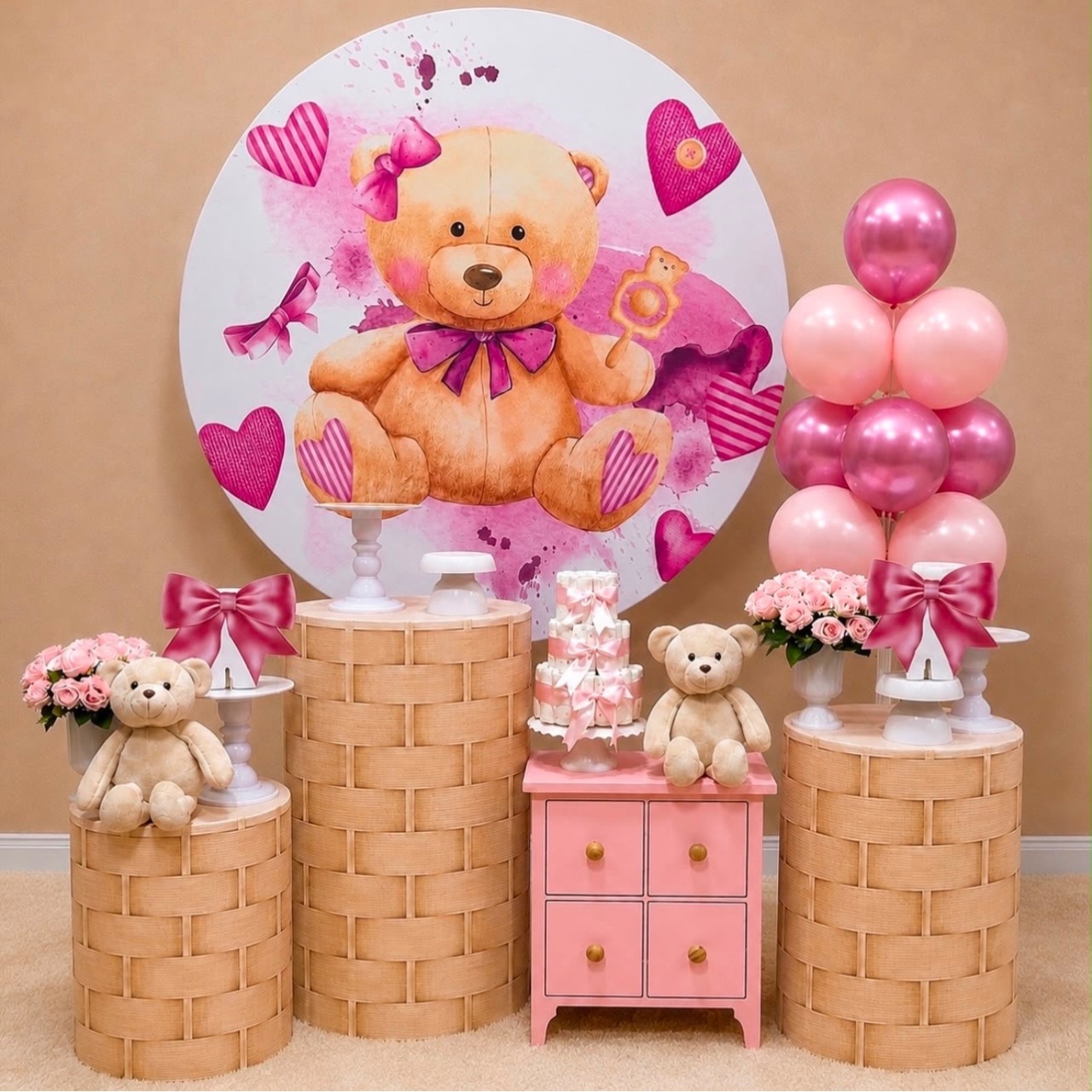 Chá De Fraldas Ursa Pink - Léo Borges 