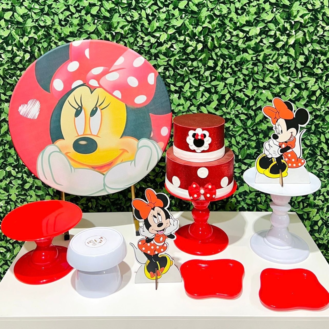 Kit de Mesa - Minnie Vermelha  - Léo Borges 