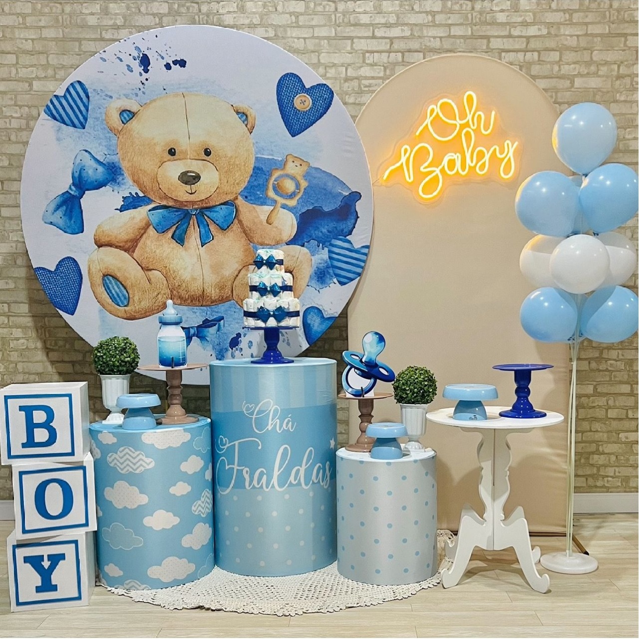 Chá De Fraldas Urso Azul   - Léo Borges 