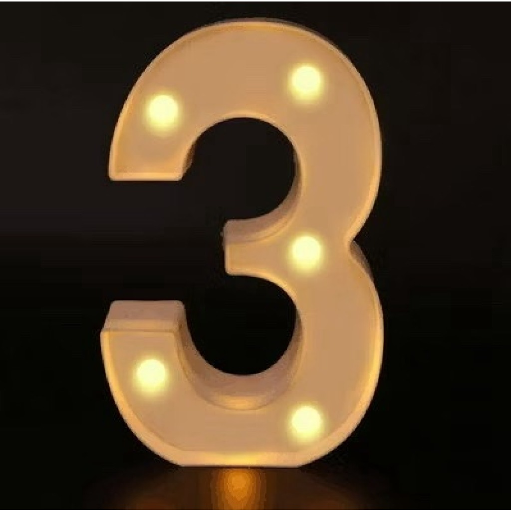 Numero de Led 3- 21Cm - Léo Borges 