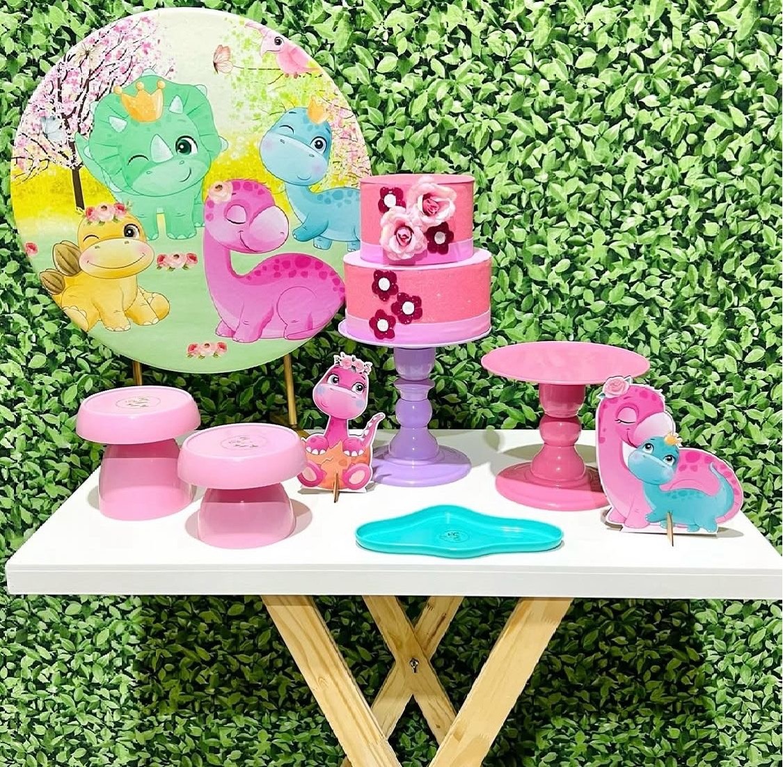 Kit de Mesa - Dino Baby Menina  - Léo Borges 