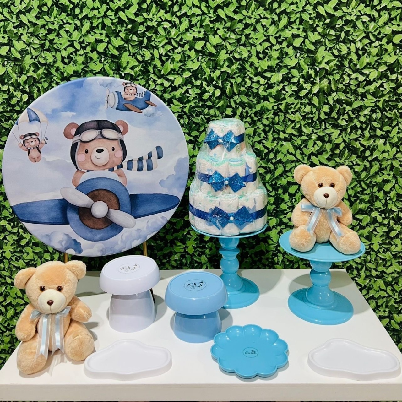 Kit de Mesa - Urso Avião  - Léo Borges 