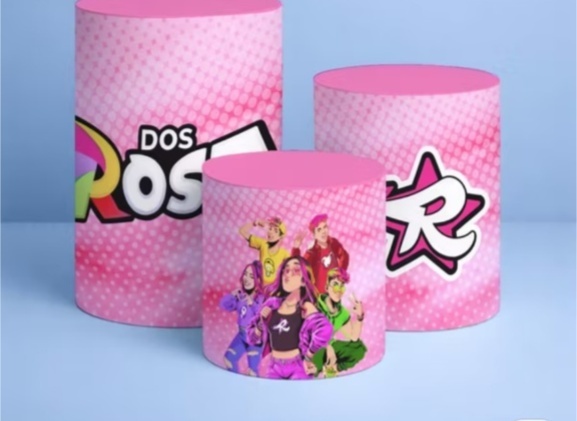 Grupo Rosa Capas Cilindros Trio - Gê Locação 