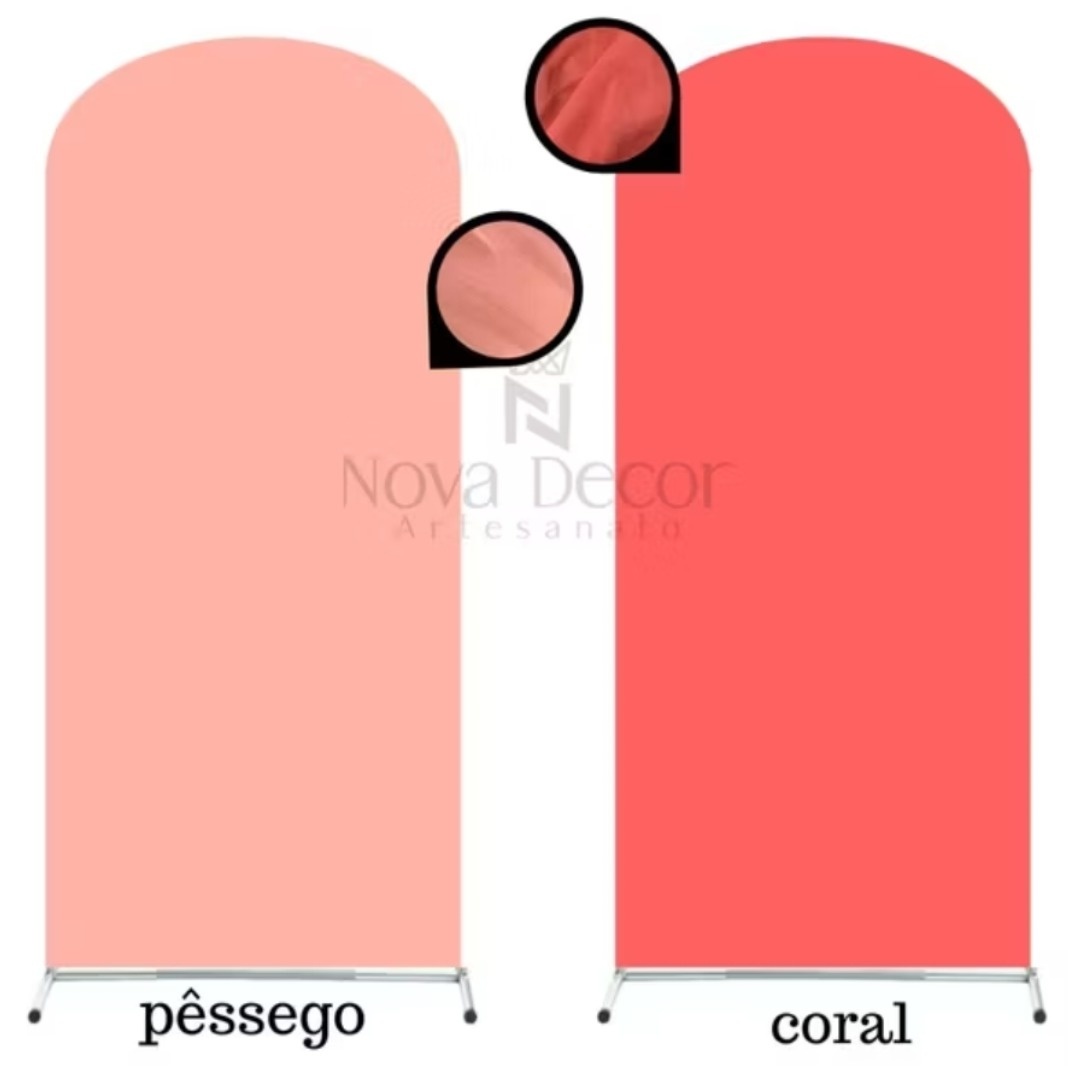Capa Painel Romano Pêssego E Coral - Gê Locação 