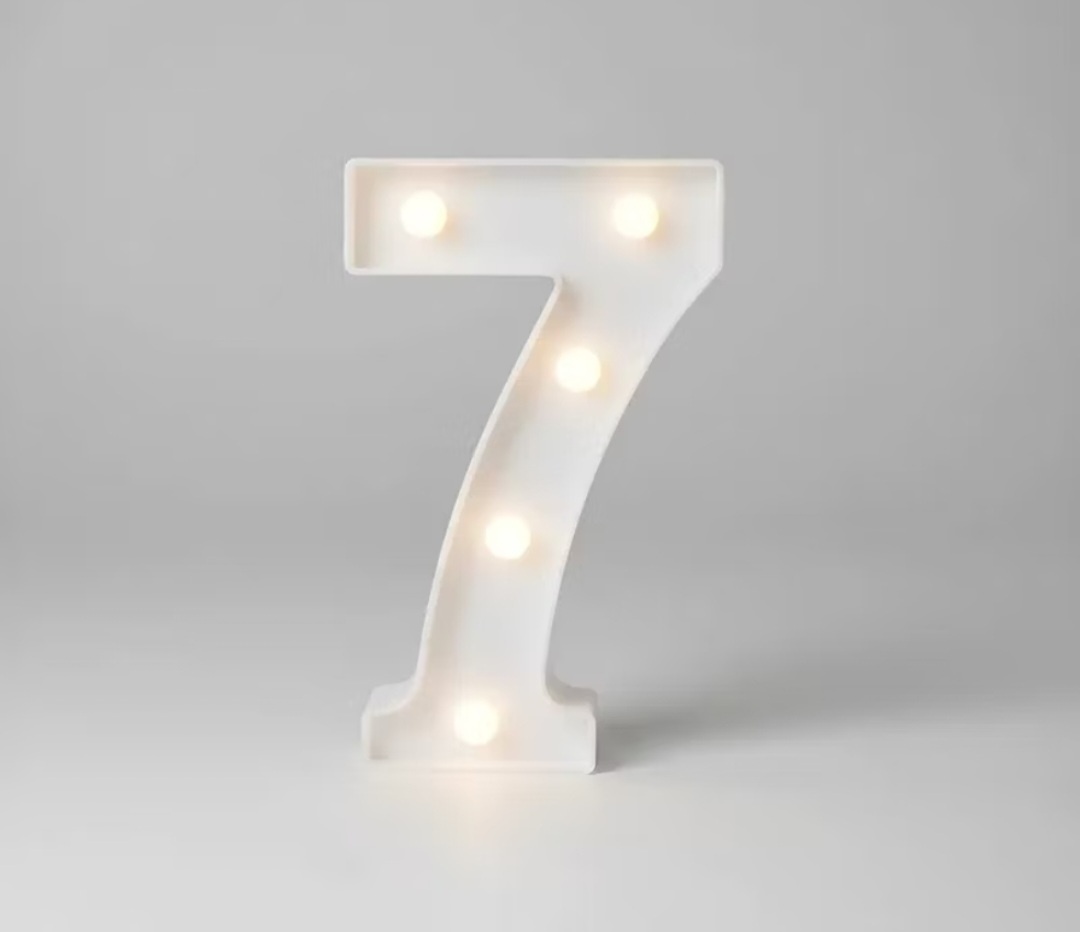 Número Led de Mesa 7 - Gê Locação 