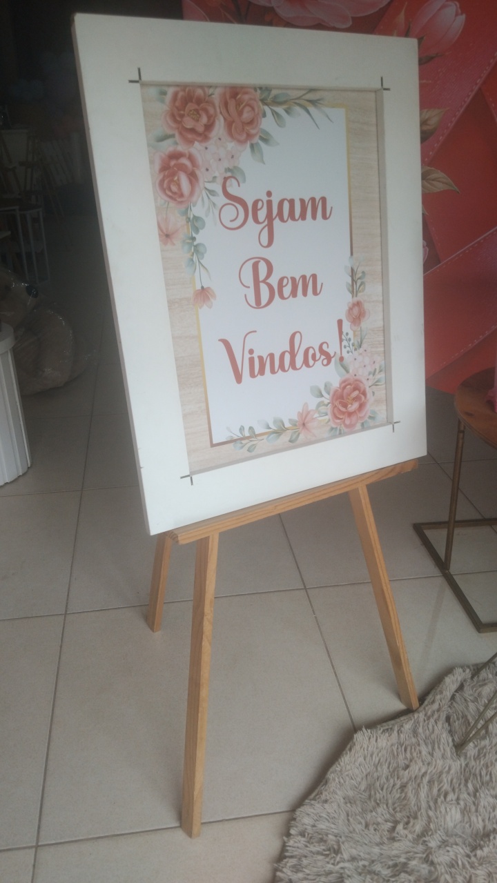 Tri Pé E Quadro Sejam Bem Vindos - Gê Locação 
