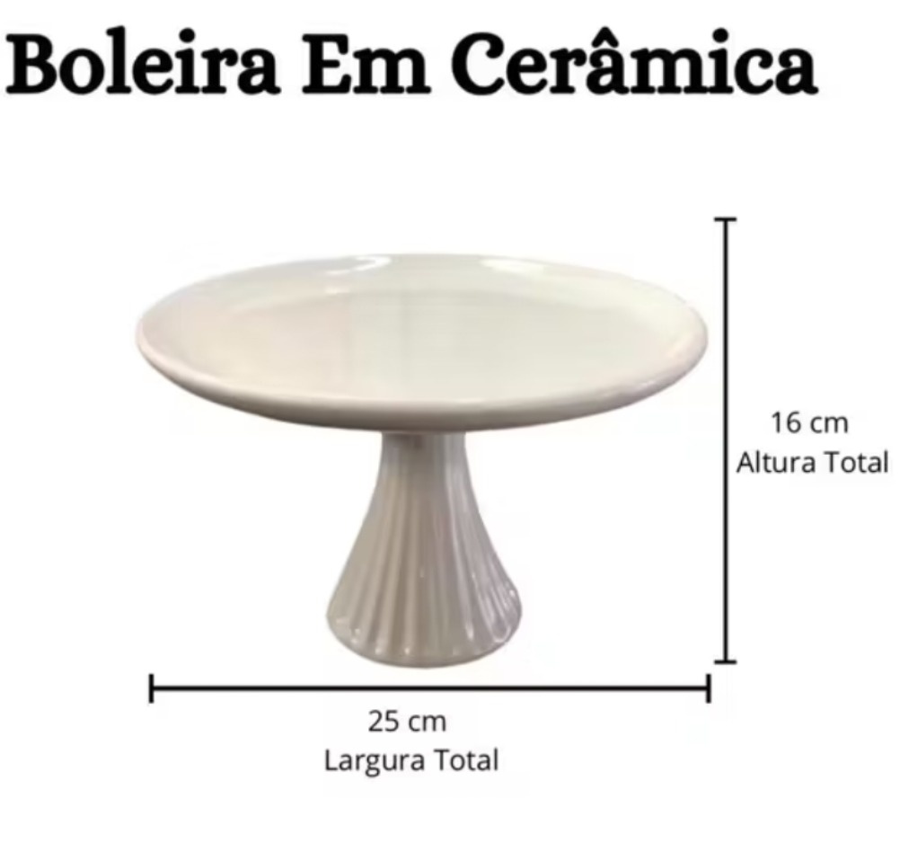 Boleira Luxo Branca - Gê Locação 
