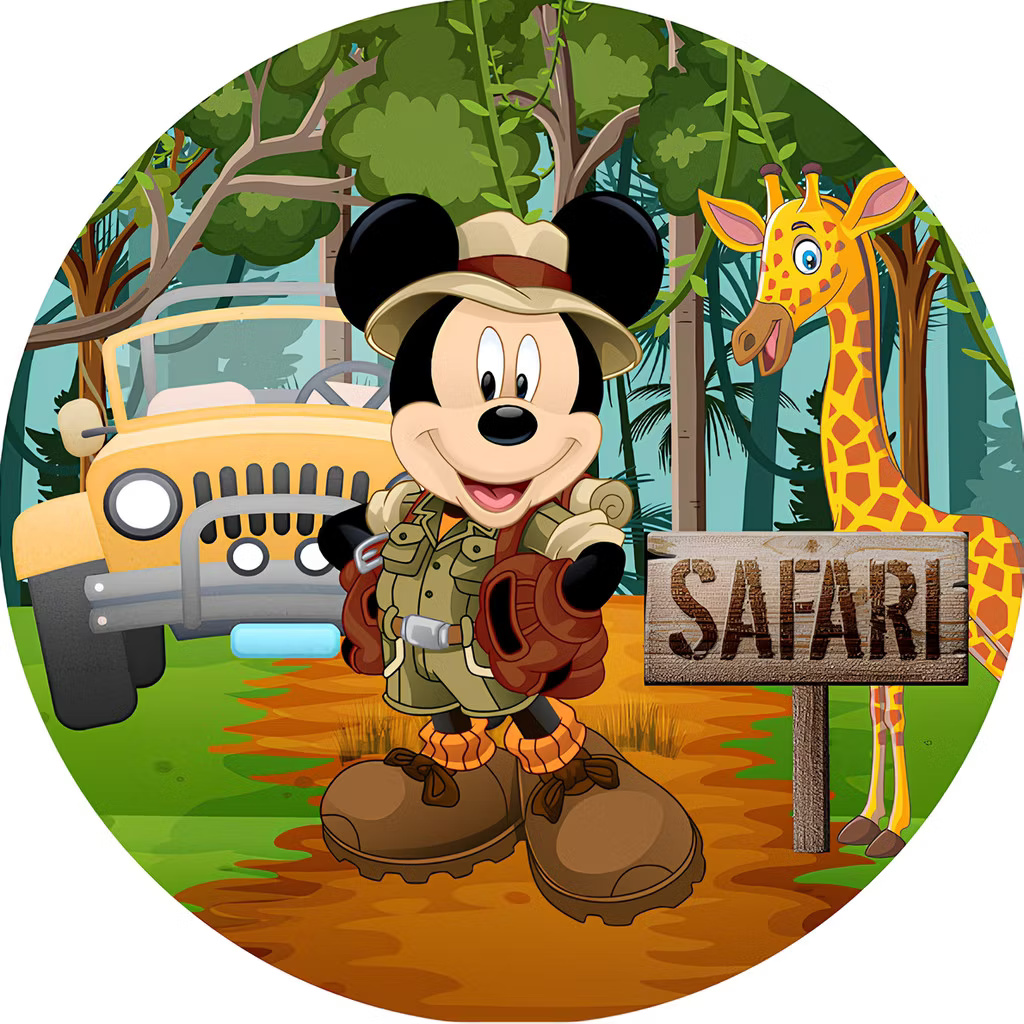 L Safari Mickey Capa Painel - Gê Locação 