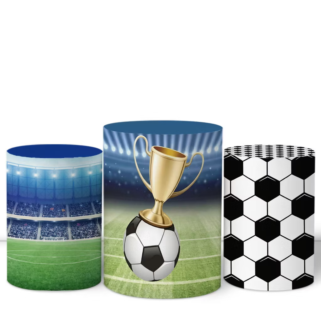 Trio Capas Cilindros Tema Futebol - Gê Locação 